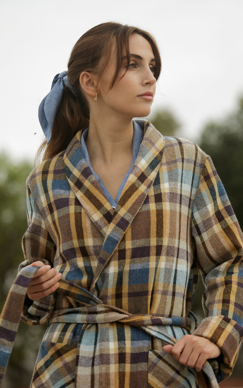 Women's Plaid Dressing Gown 