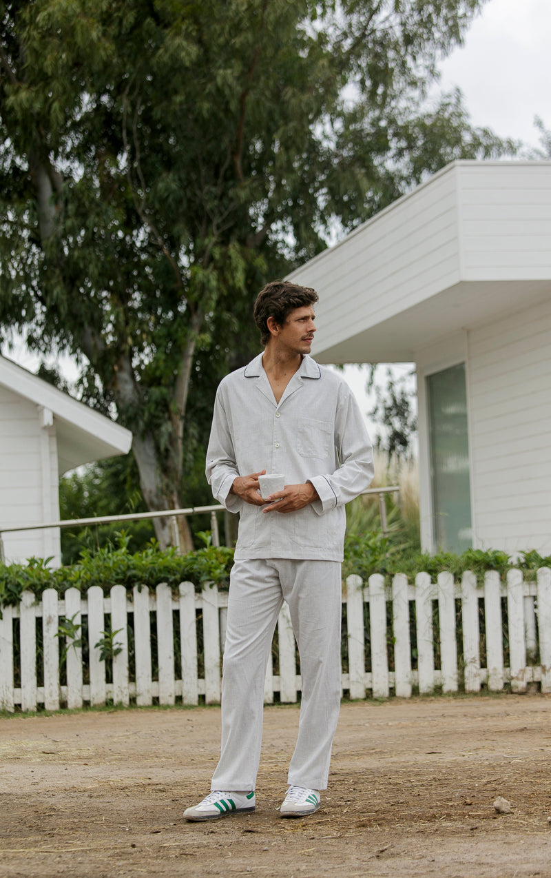 Pyjama Homme Chevrons Vivid Navy Stone