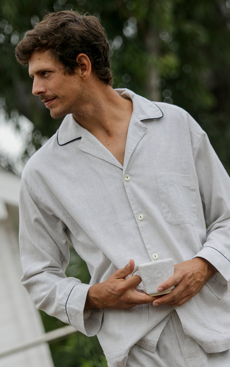 Pyjama Homme Chevrons Vivid Navy Stone