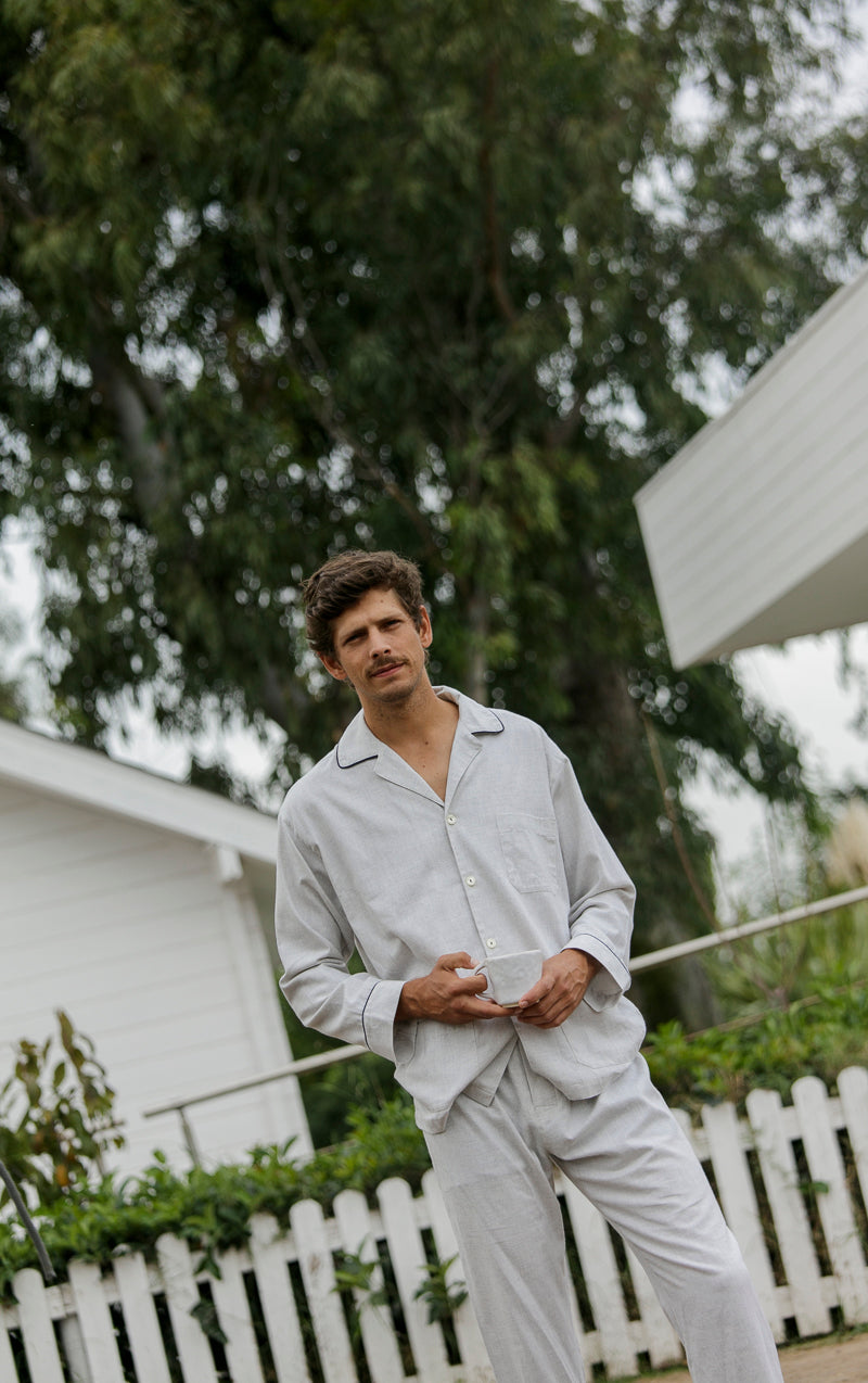 Pyjama Homme Chevrons Vivid Navy Stone