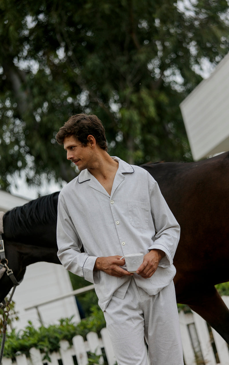 Pyjama Homme Chevrons Vivid Navy Stone