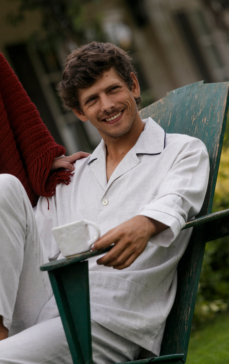 Pyjama Homme Chevrons Vivid Navy Stone