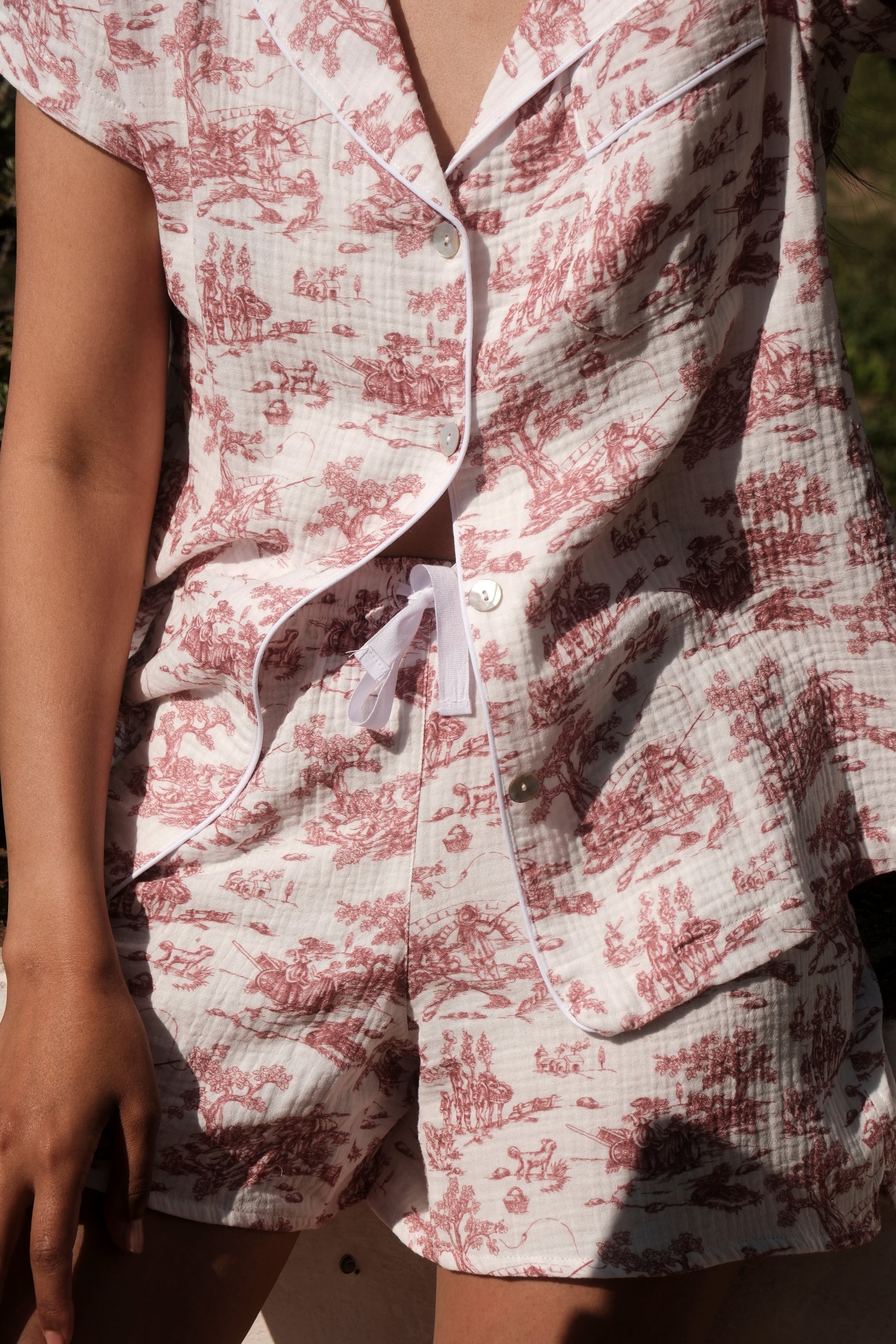 Pijama Corto Toile de Jouy