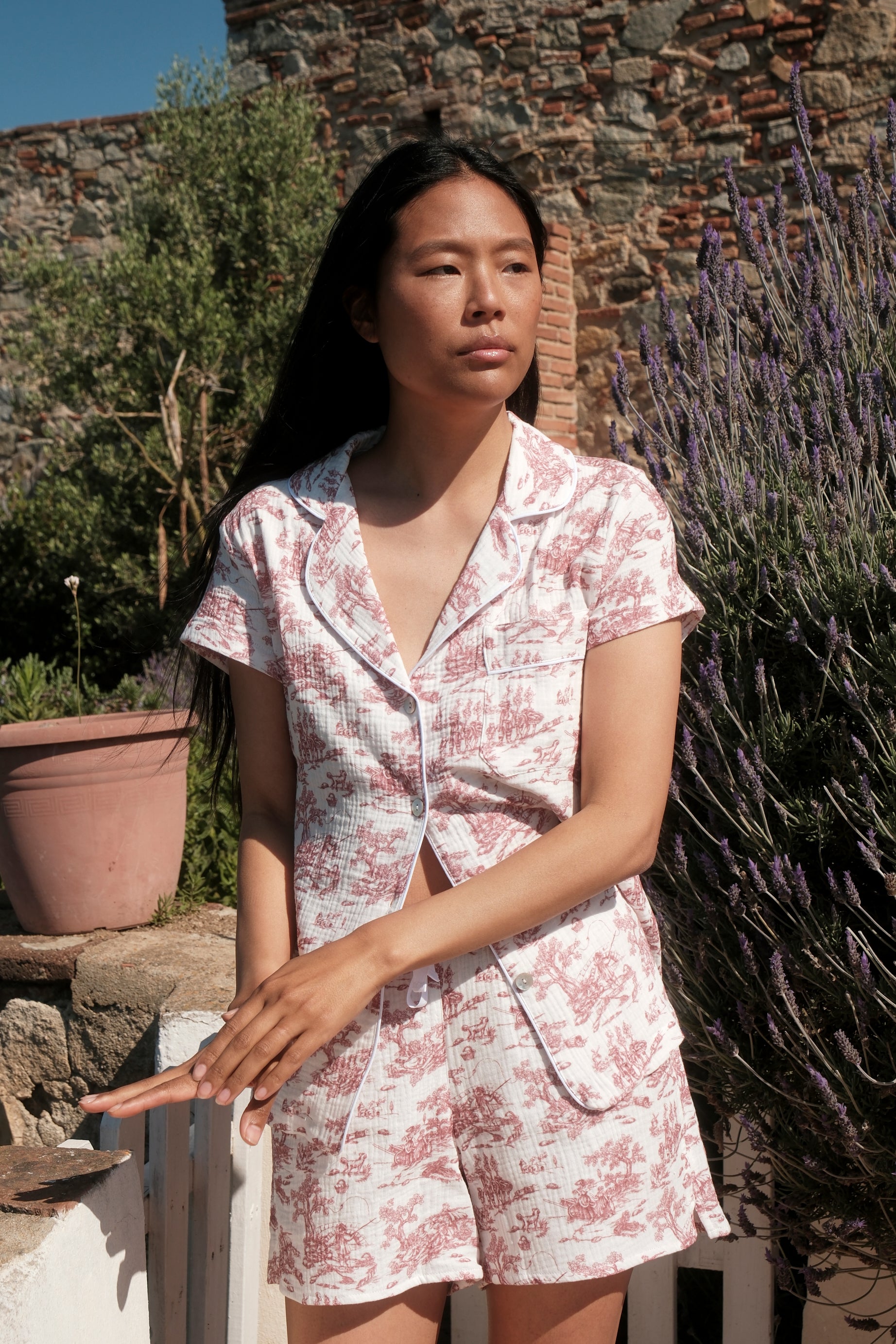 Pijama Corto Toile de Jouy