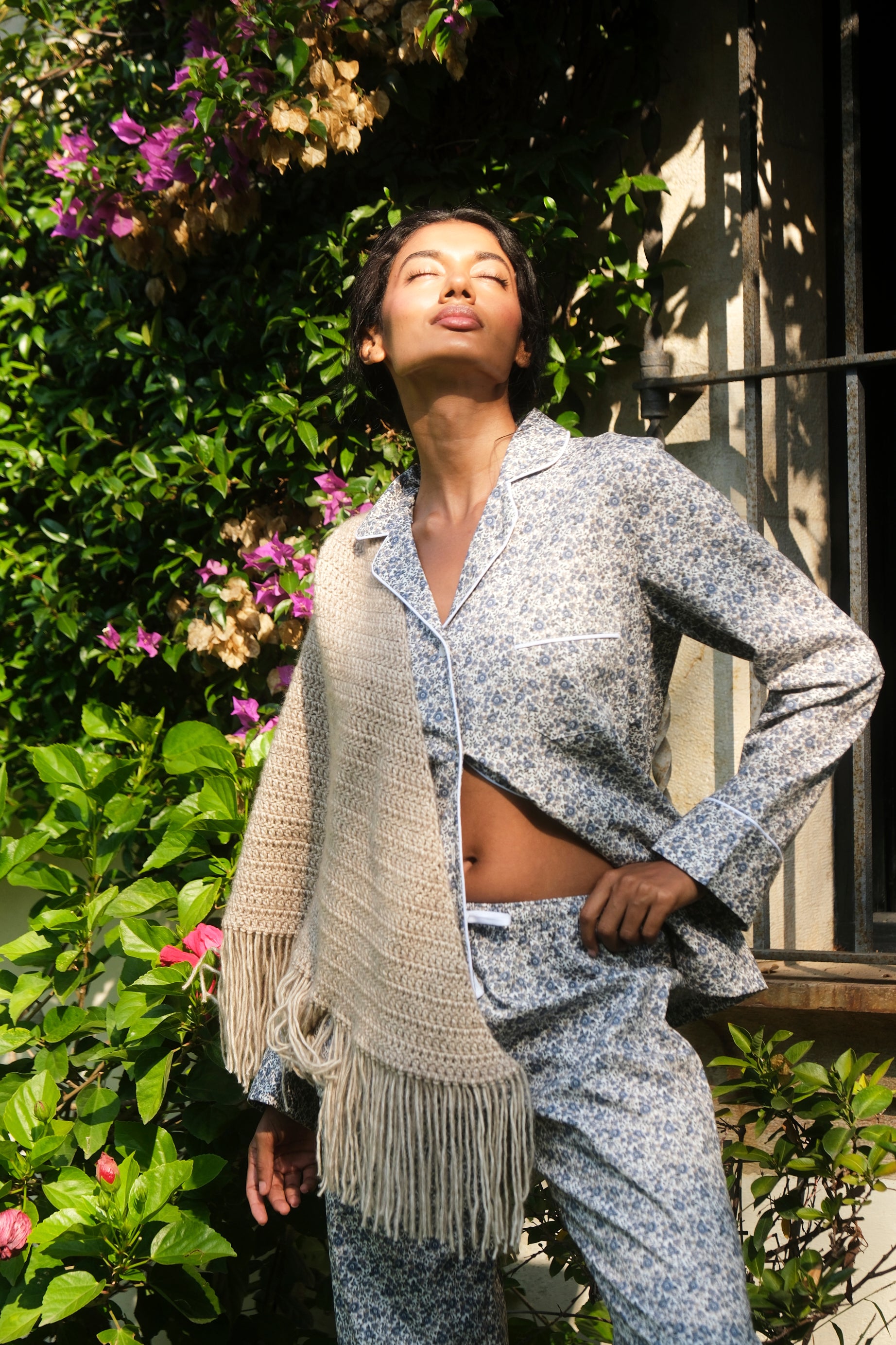 Women's Blue Flowers Pyjamas