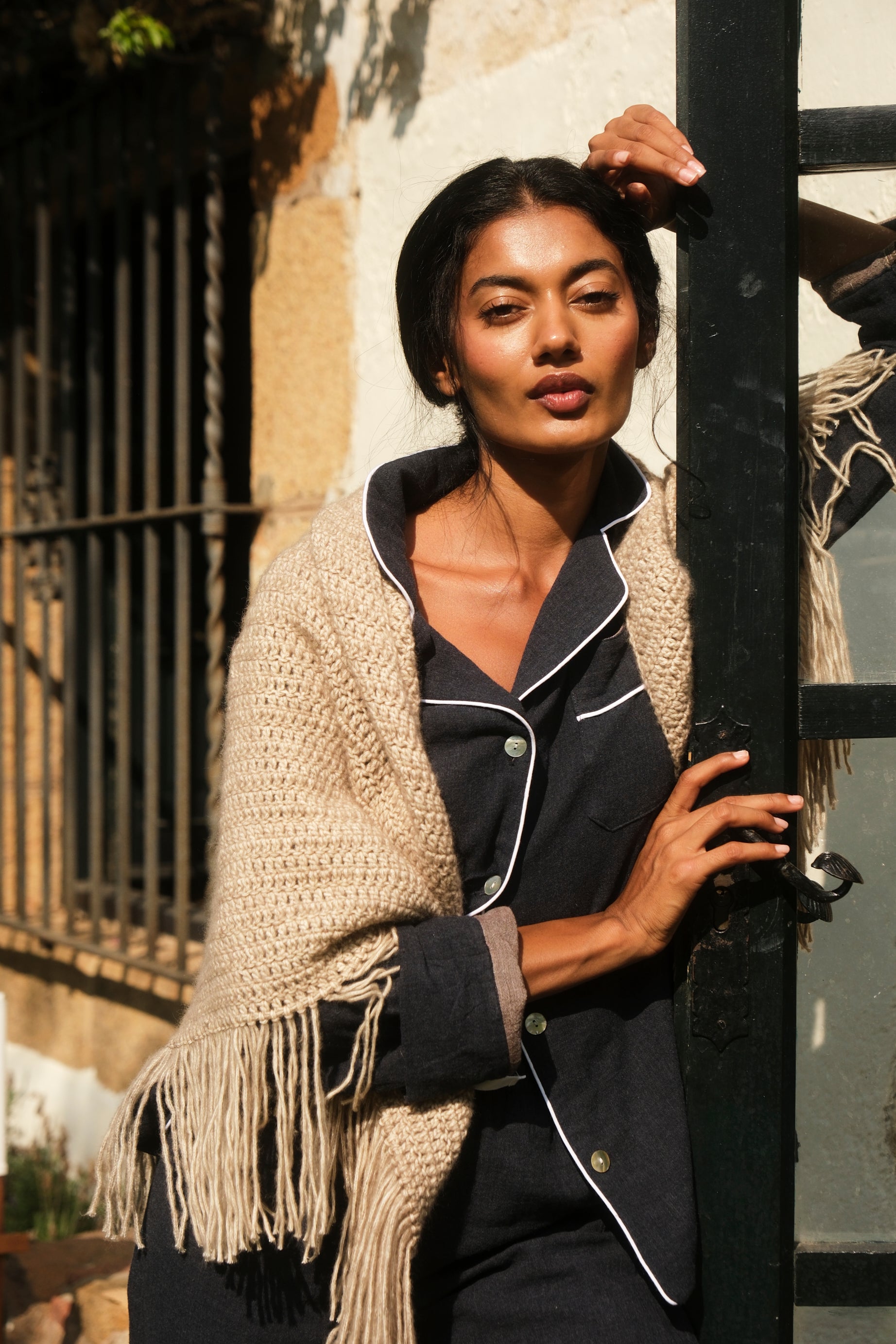 Chal Lana Merino color tierra