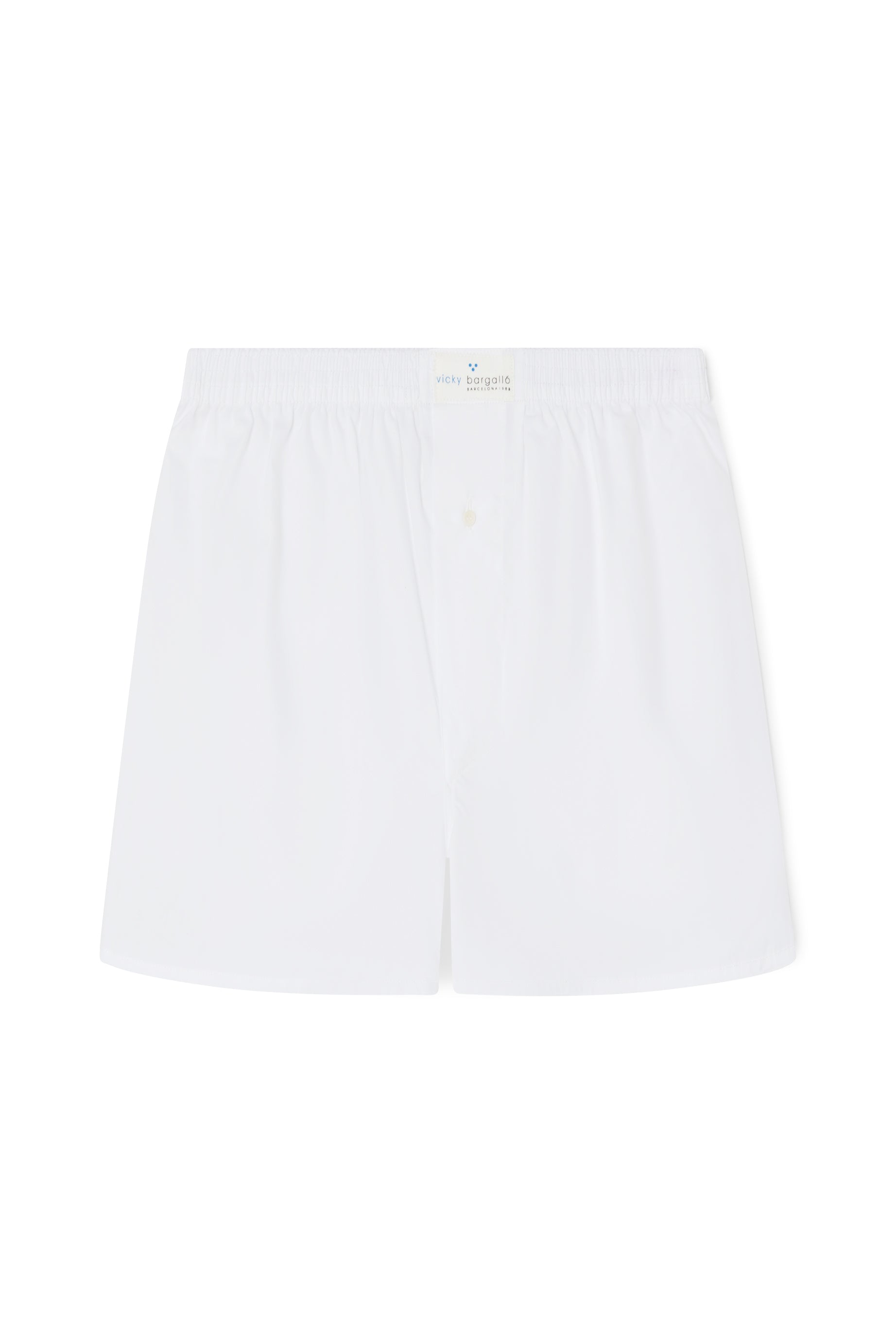 Boxer Popelín Hombre Blanco