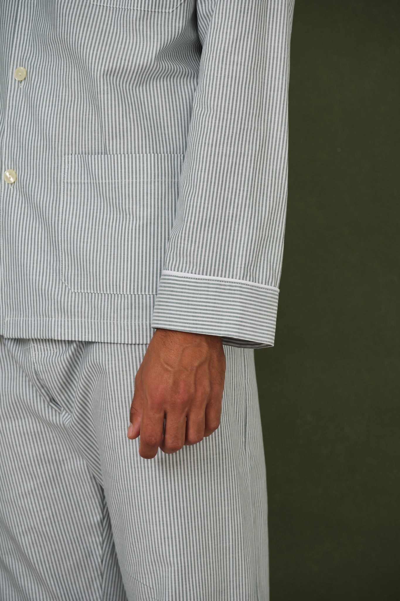 Pyjama homme vert Oxford