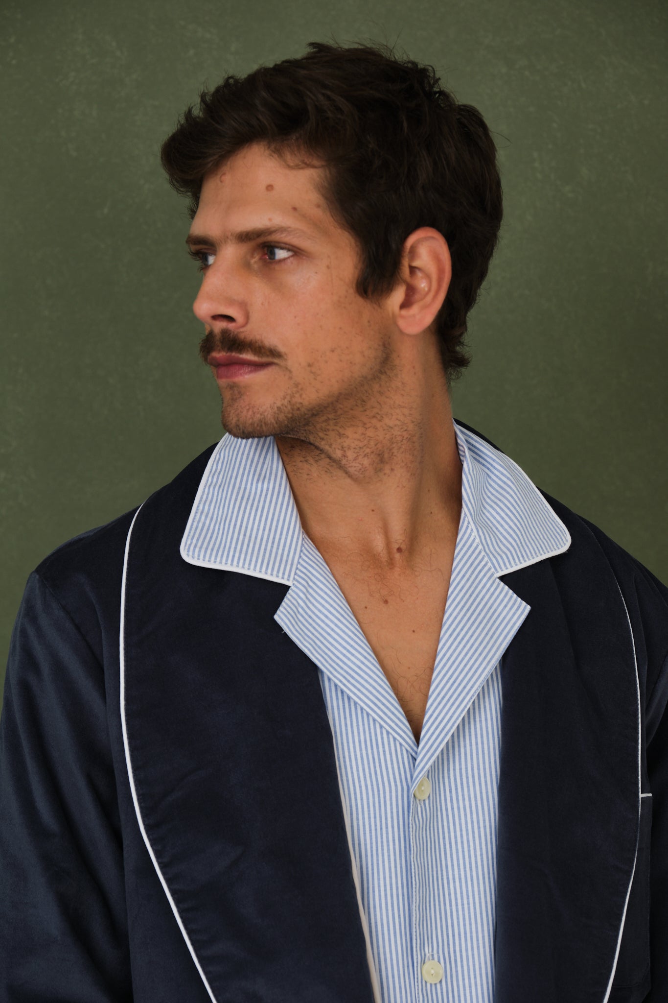 Batín Hombre Azul Índigo