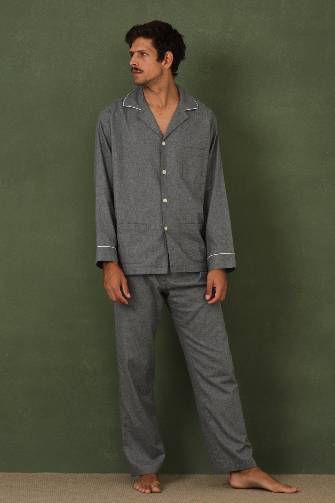 Viella Grey Men's Pajamas