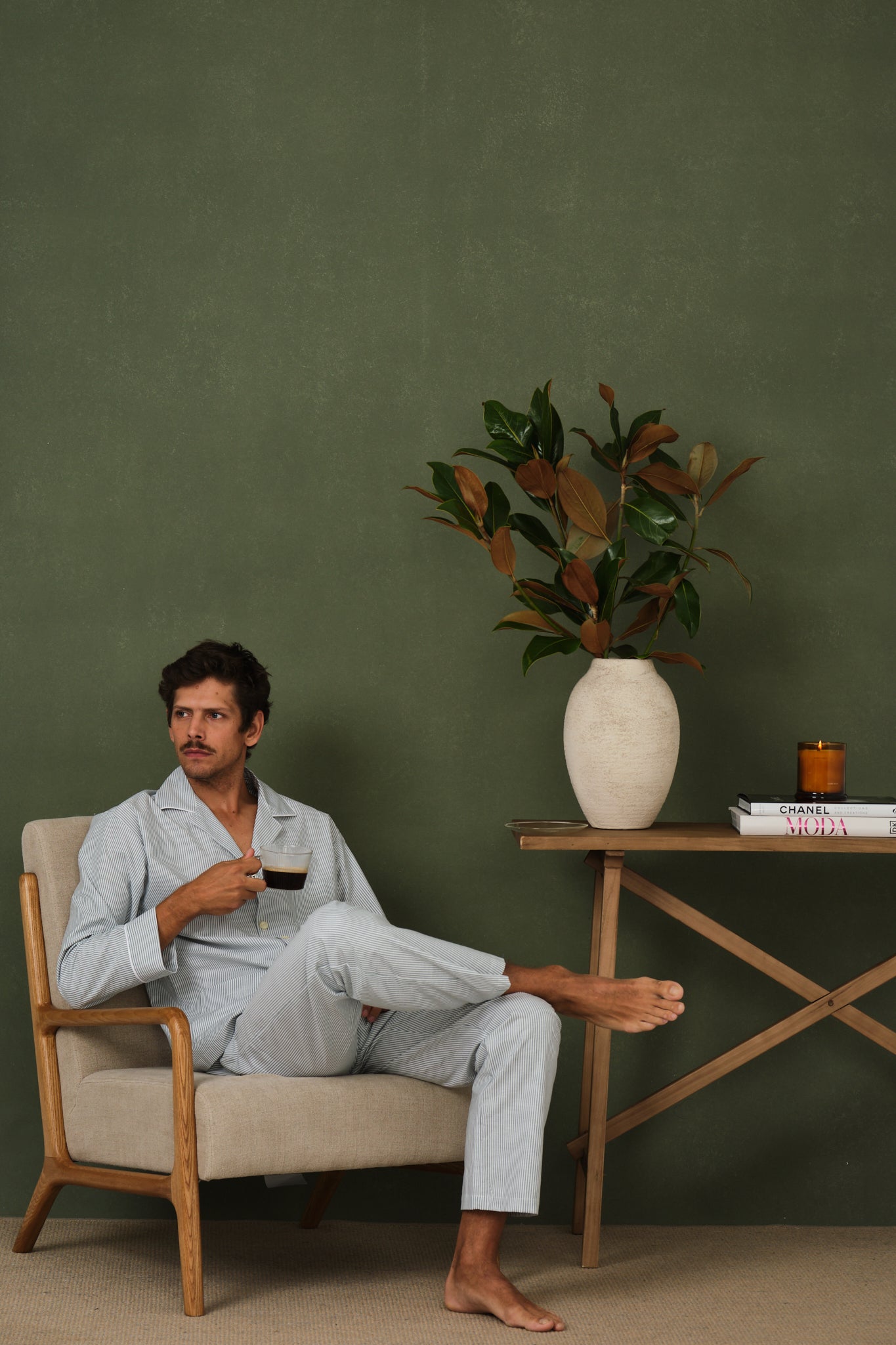 Pyjama homme vert Oxford