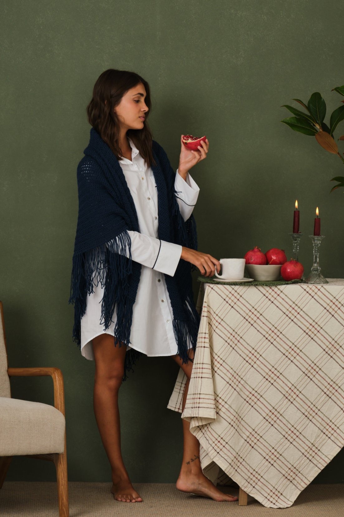 Camisola White & Navy