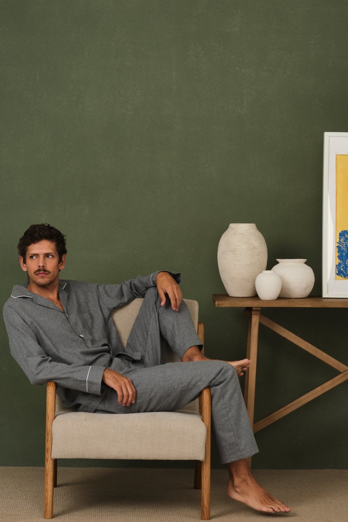 Viella Grey Men's Pajamas