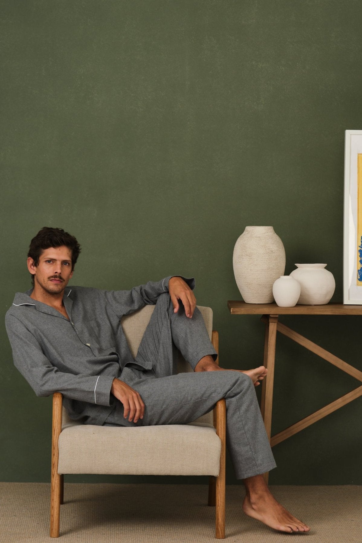 Viella Grey Men's Pajamas