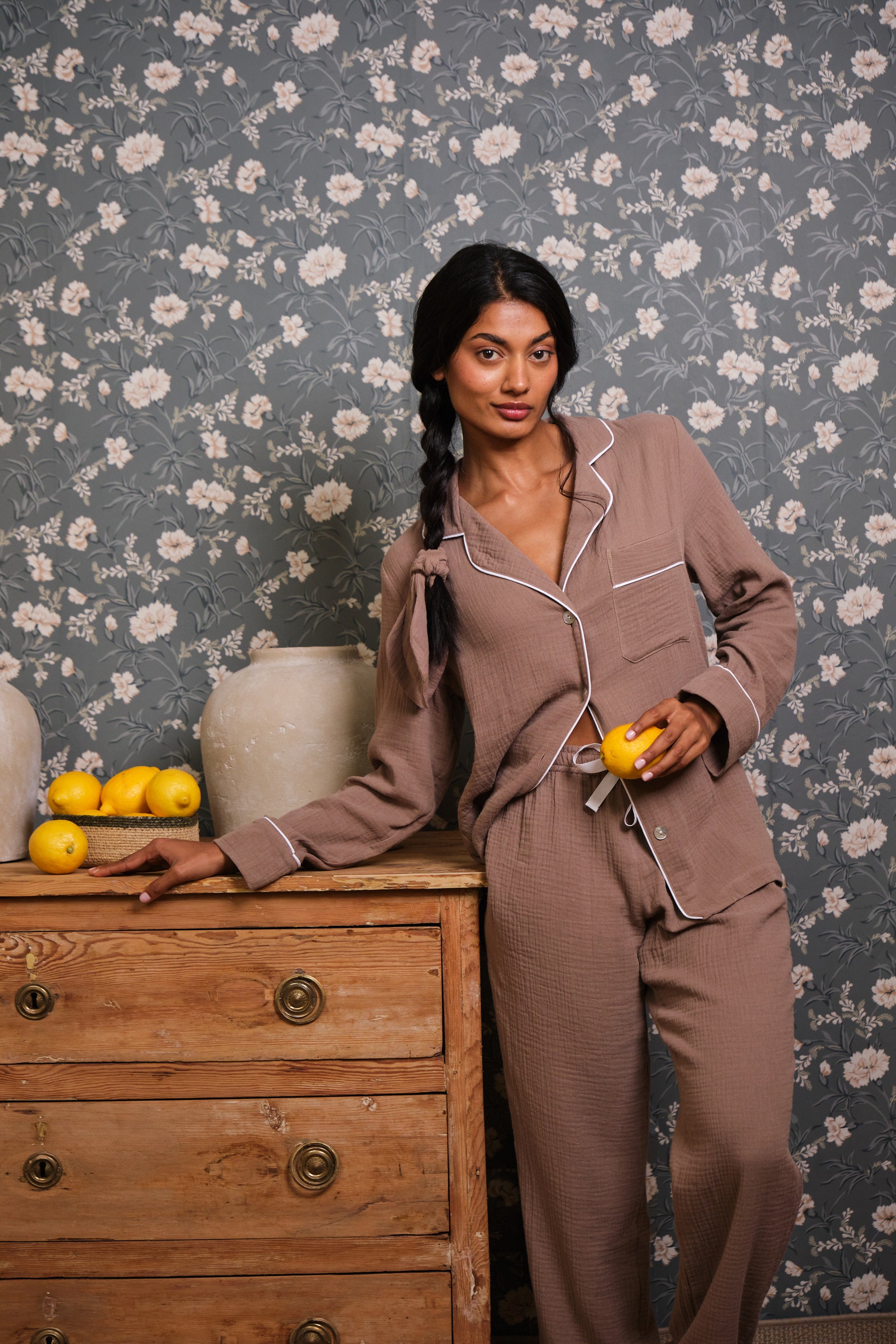 Long Bambula Taupe Pajamas