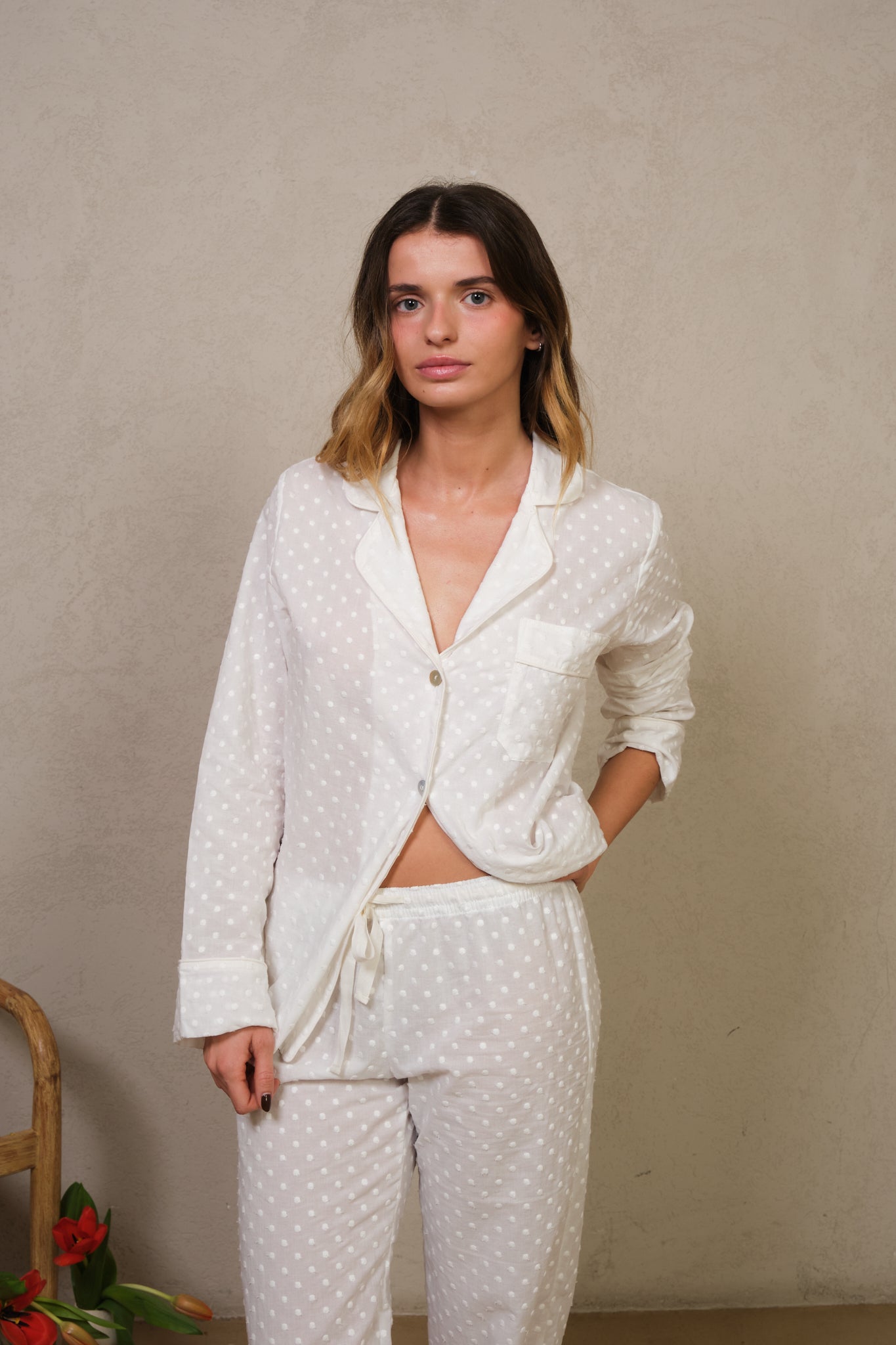 Pijama Mujer Aire Ivory