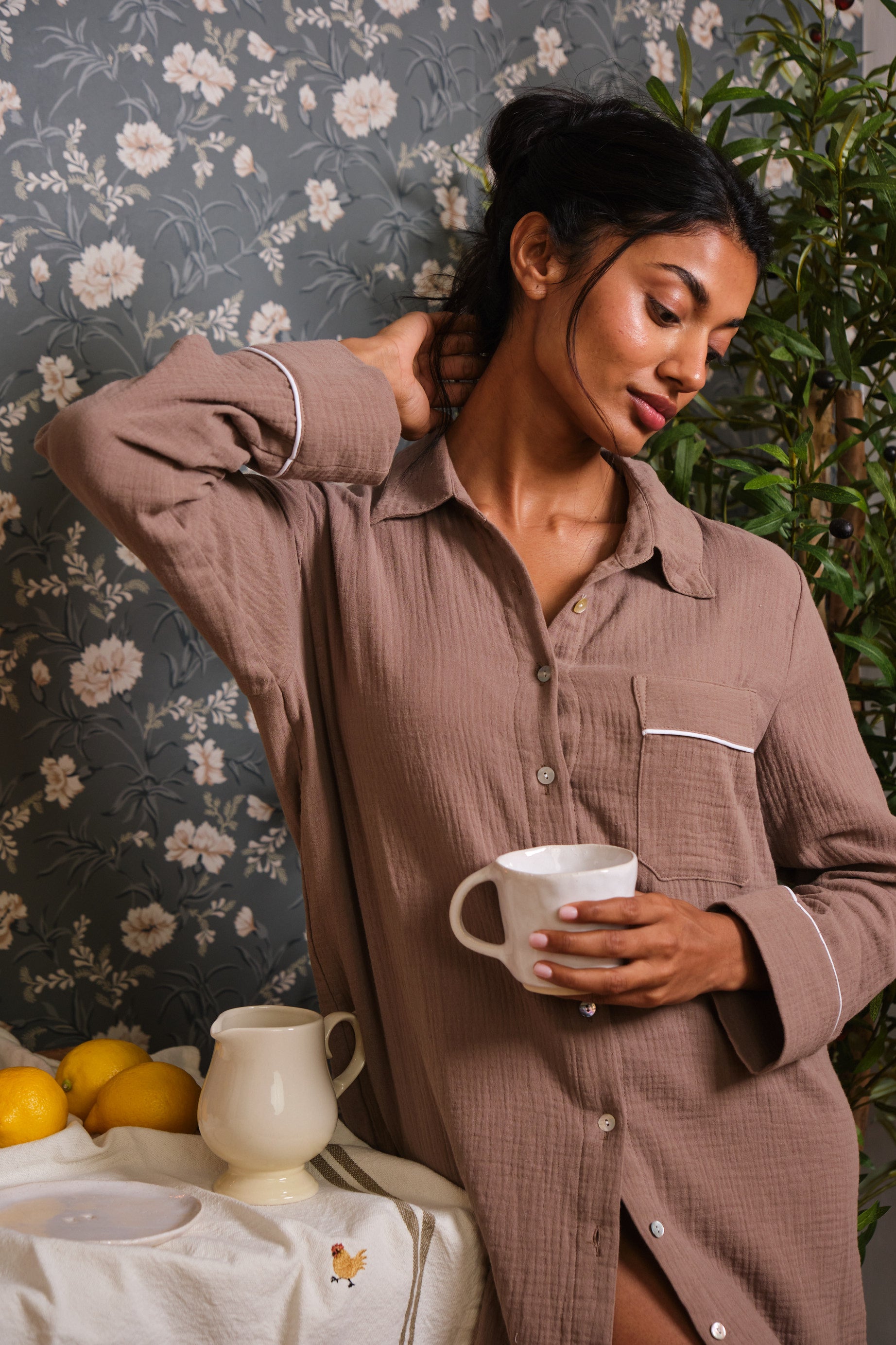 Camisola Bambula marrón topo