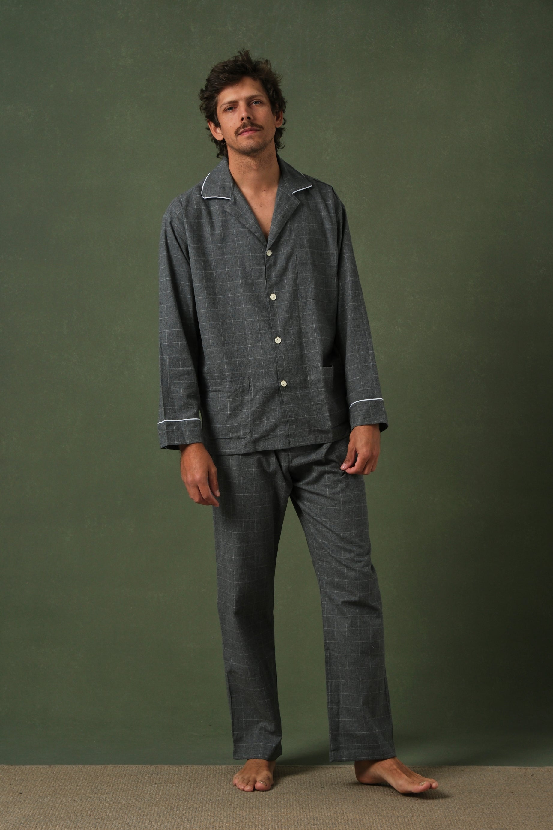 Pijama hombre Grey and White