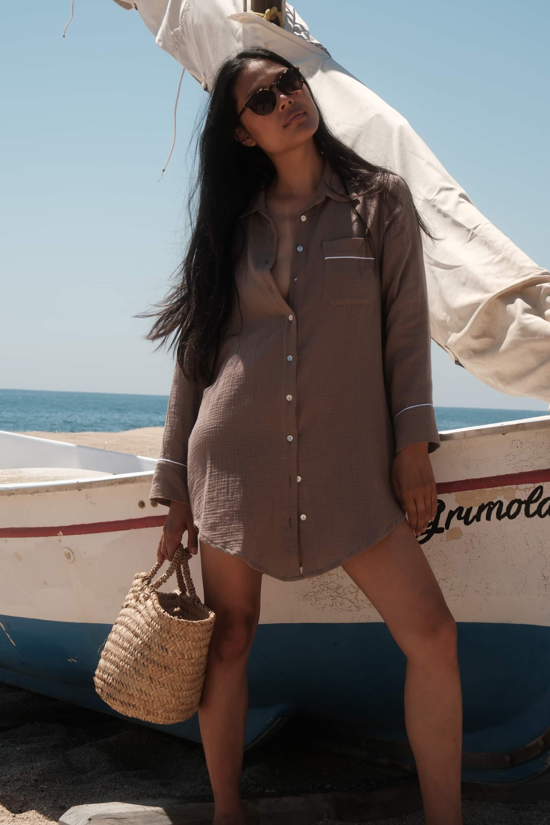 Camisola Bambula marrón topo