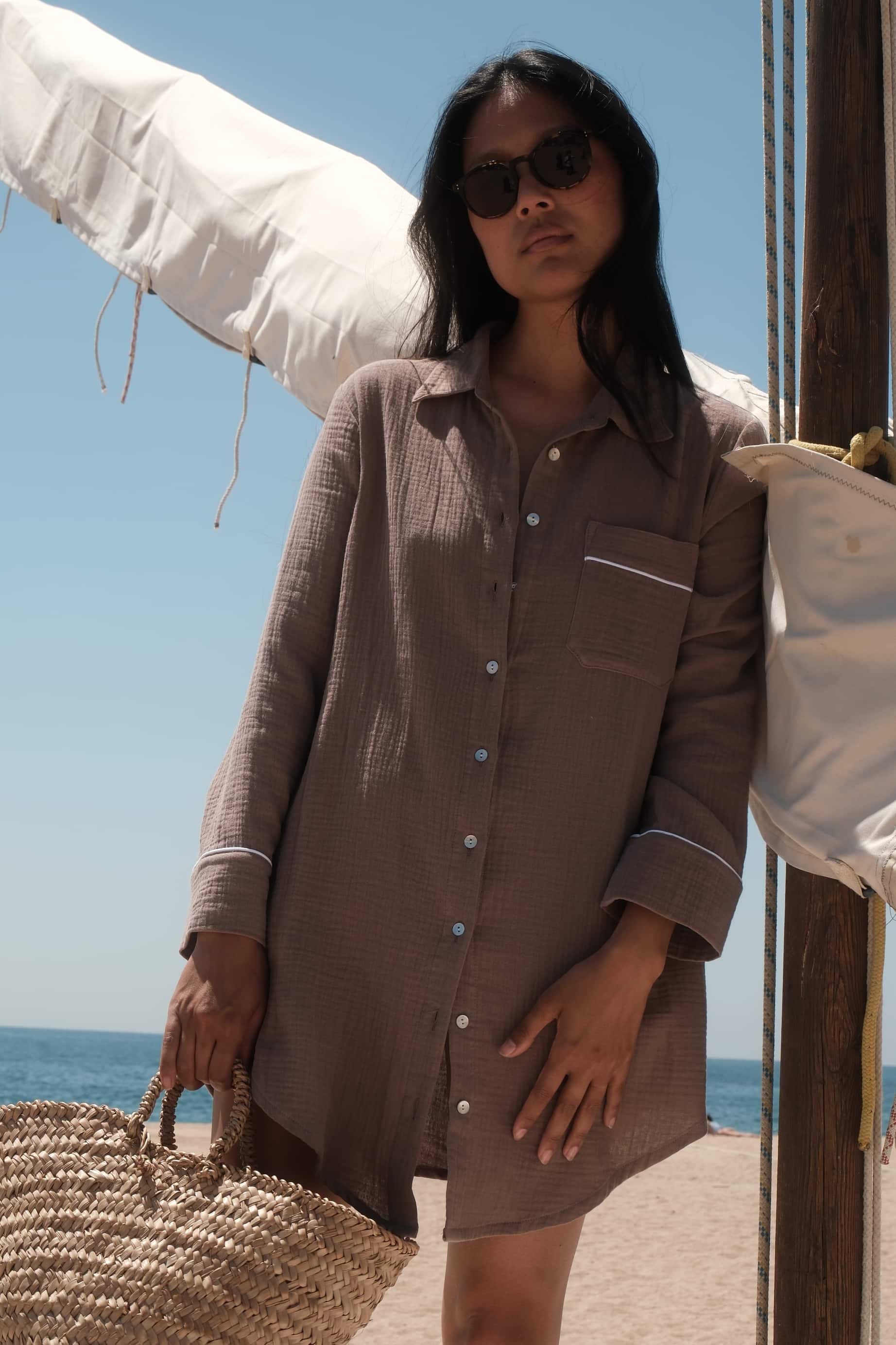 Camisola Bambula marrón topo