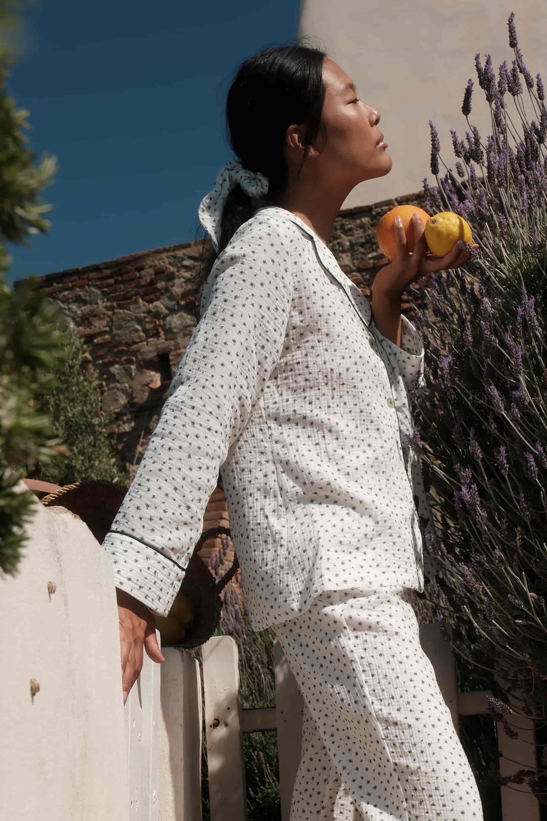 Pijama Largo Bambula Flores Silvestres