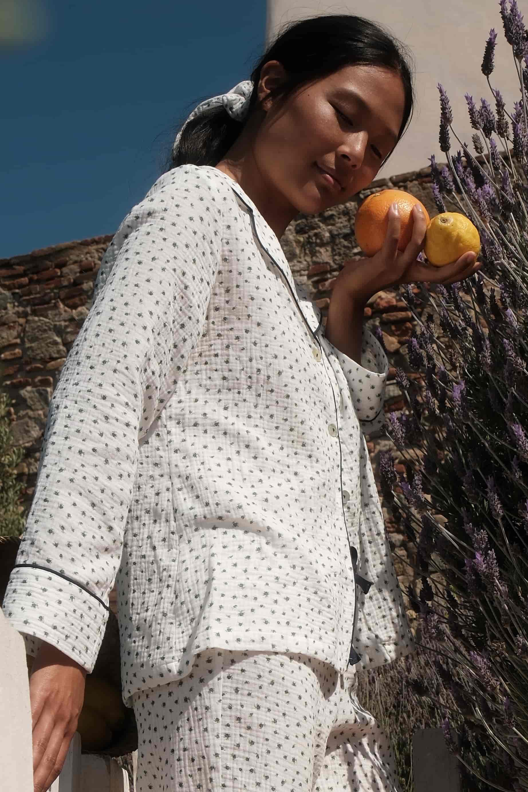 Pijama Largo Bambula Flores Silvestres