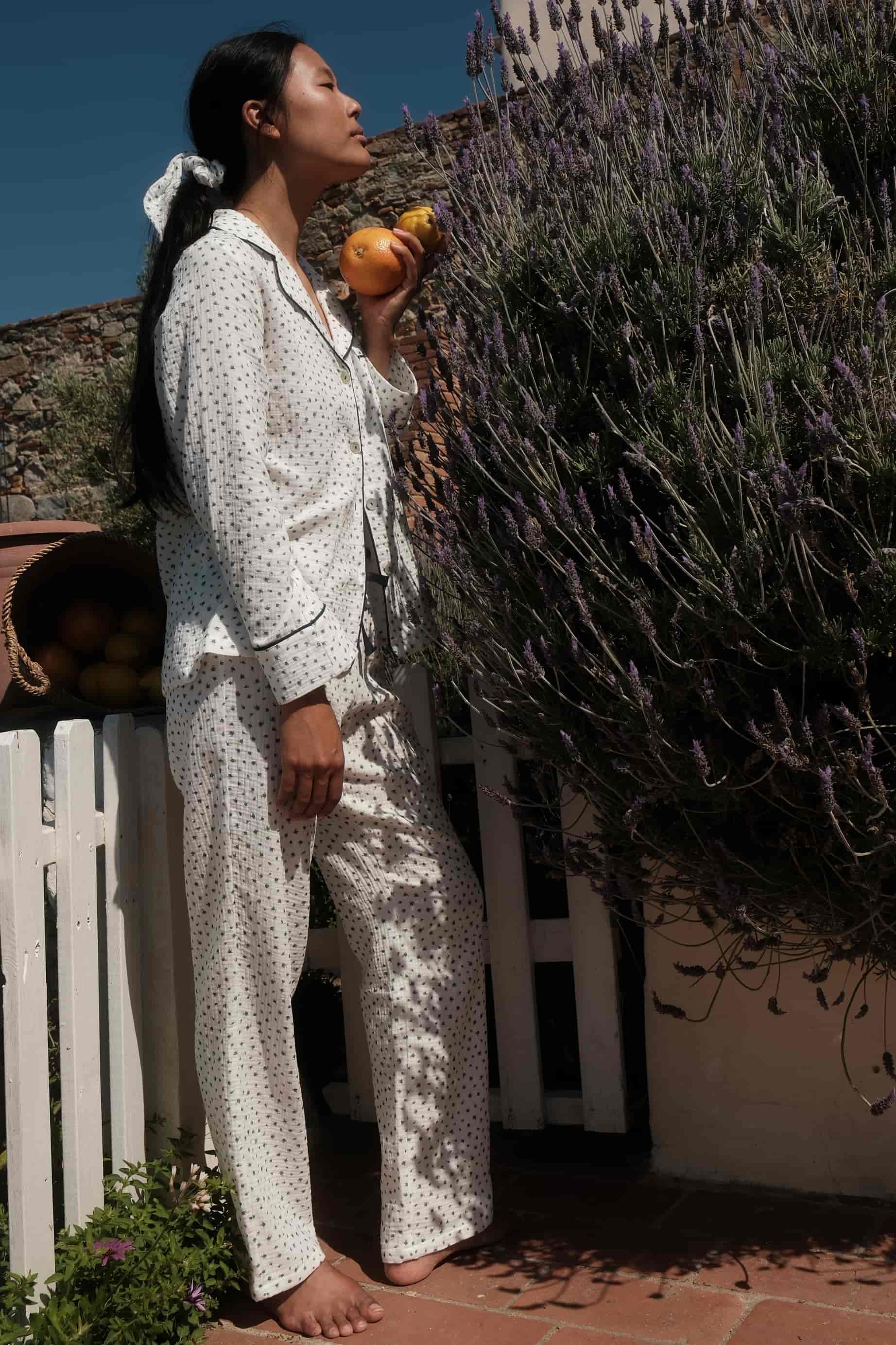 Pijama Largo Bambula Flores Silvestres