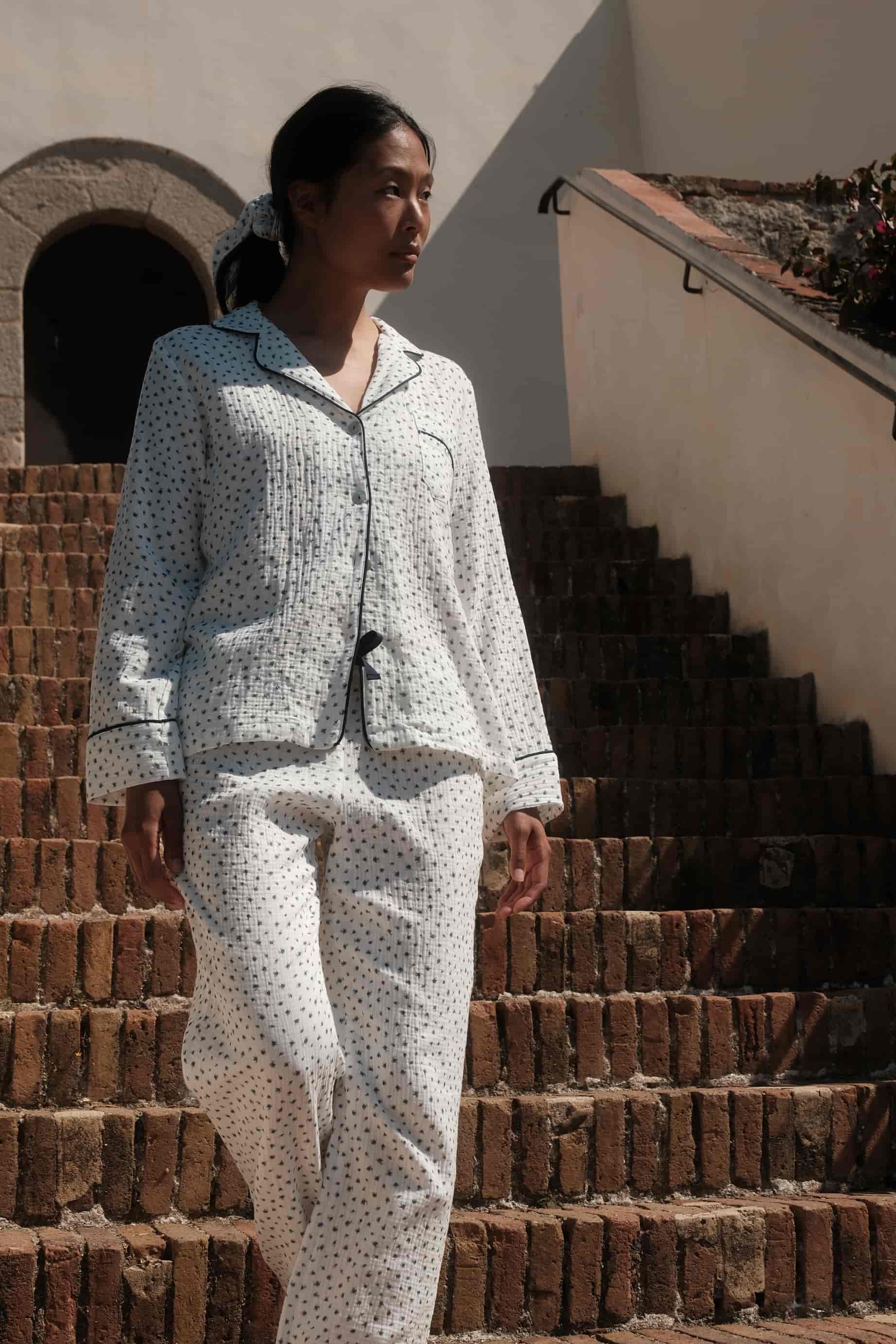 Pijama Largo Bambula Flores Silvestres