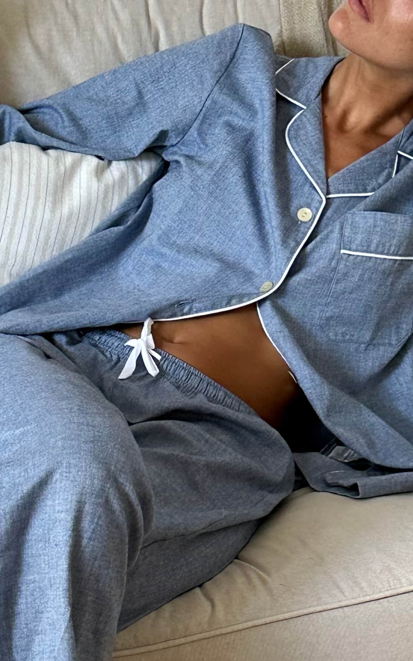 Pijama Mujer Espiga azulón