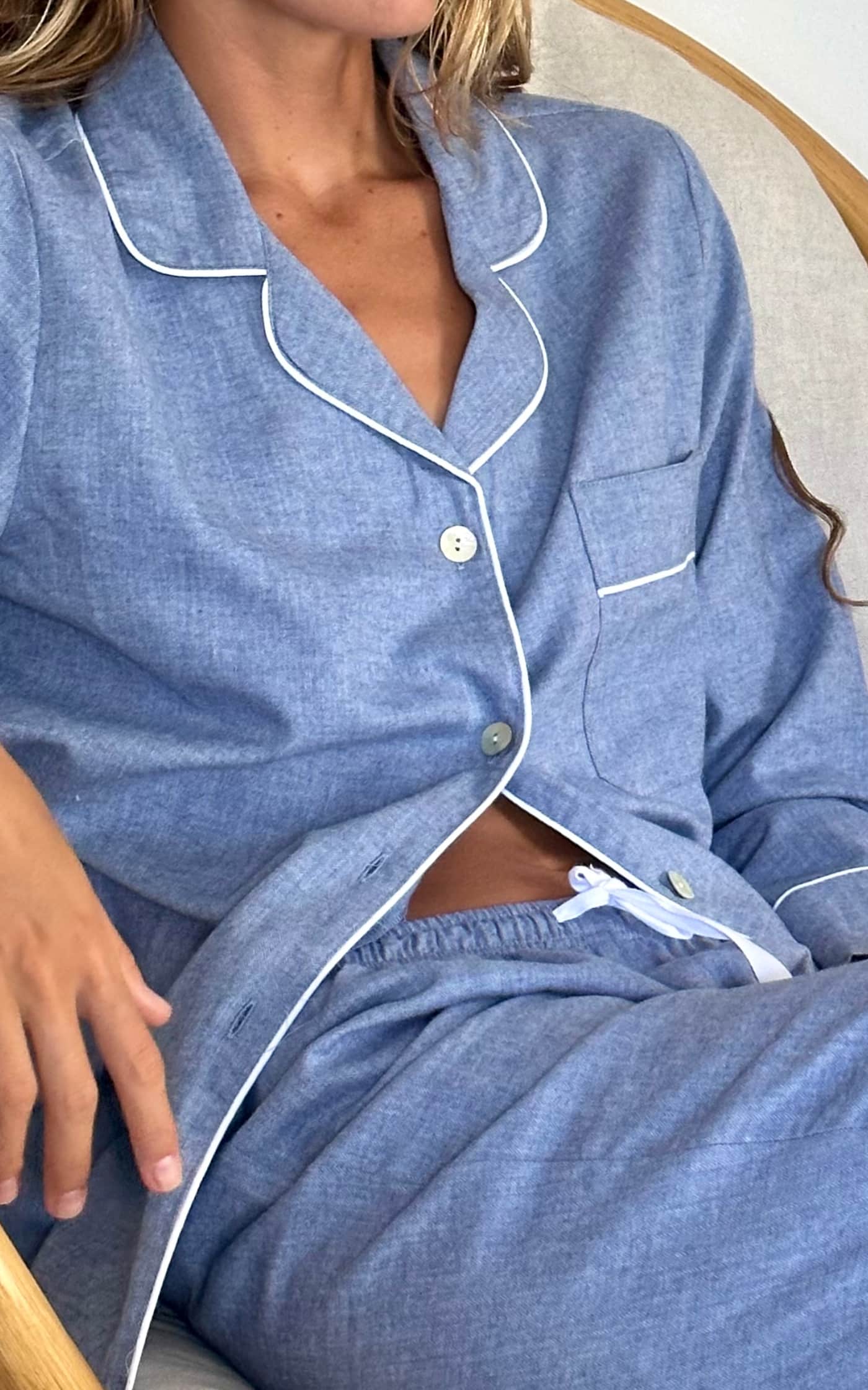 Pijama Mujer Espiga azulón