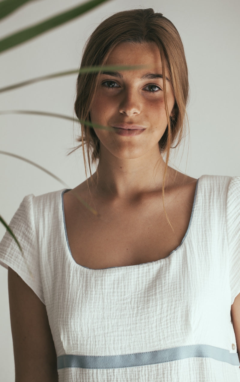 Camisón Julieta Azul Antiguo