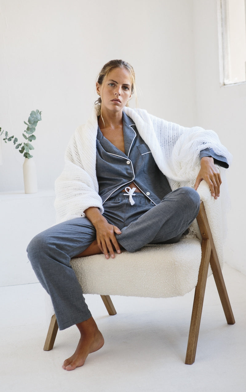 Pijama Largo Pata de gallo marino