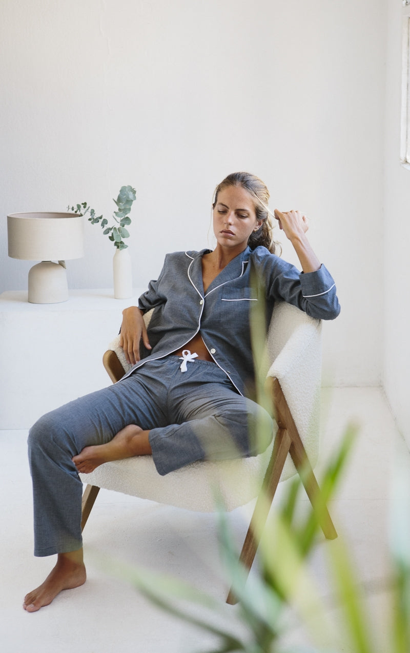 Pijama Largo Pata de gallo marino