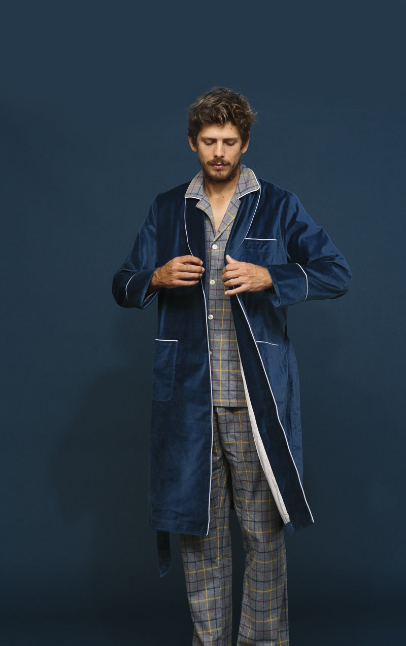 Batín Hombre Azul Índigo
