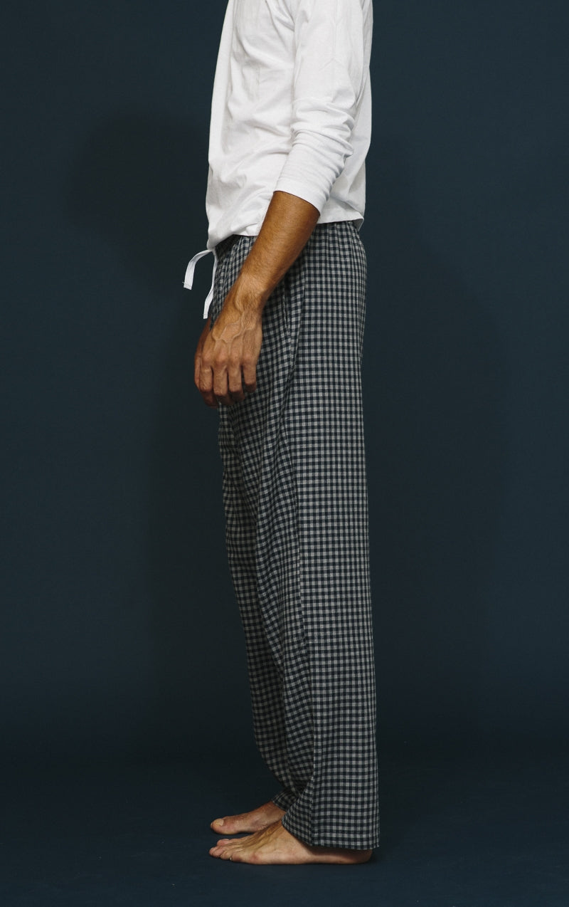 Men's Pants - Navy and gray check