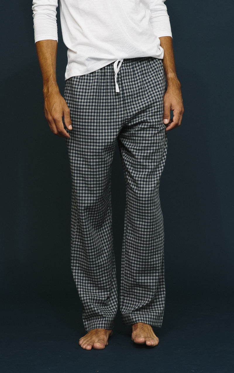 Men's Pants - Navy and gray check