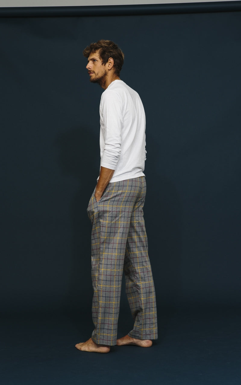 Pantalon à carreaux colorés