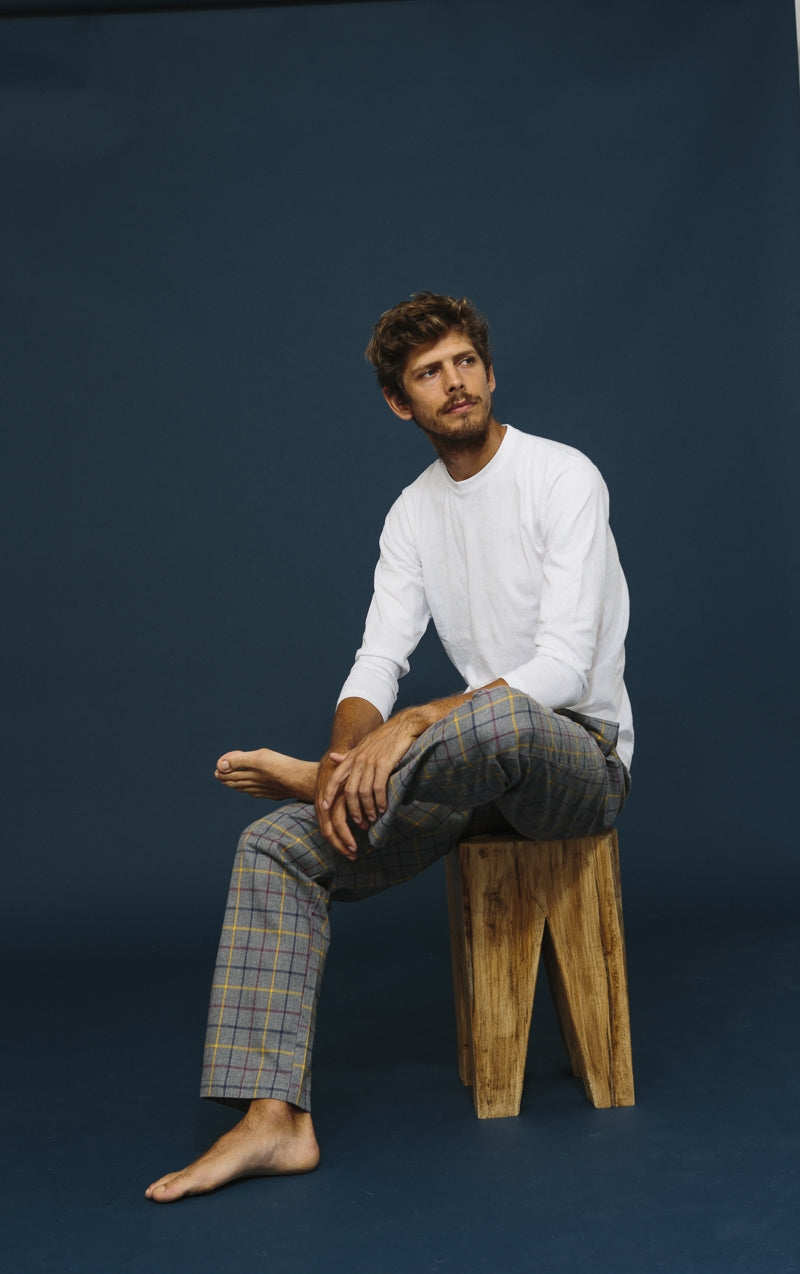 Pantalon à carreaux colorés