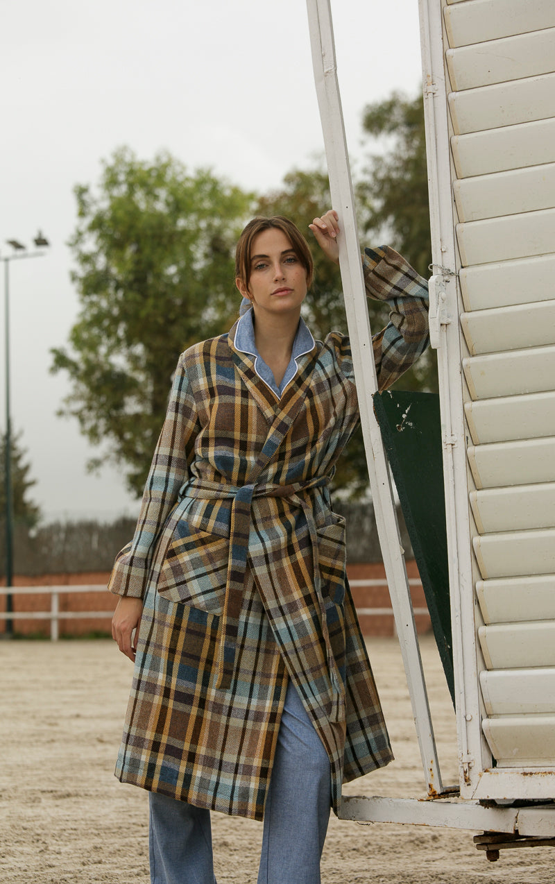 Women's Plaid Dressing Gown 