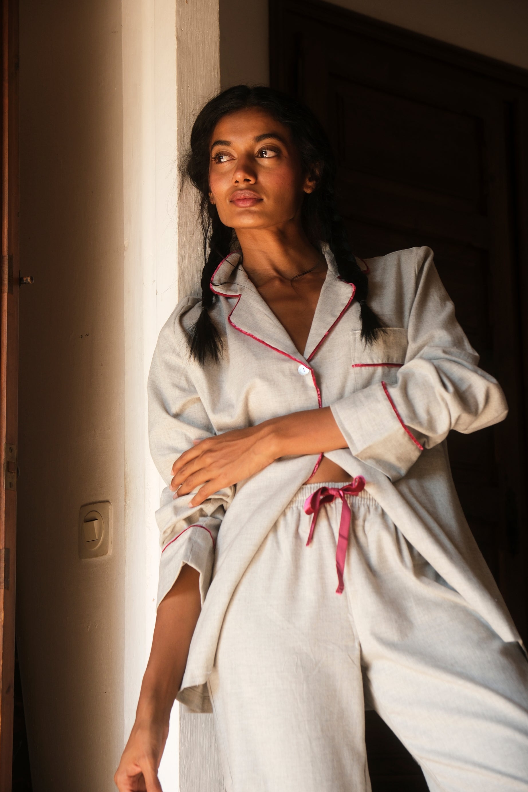 Pijama Mujer Velvet Rosé