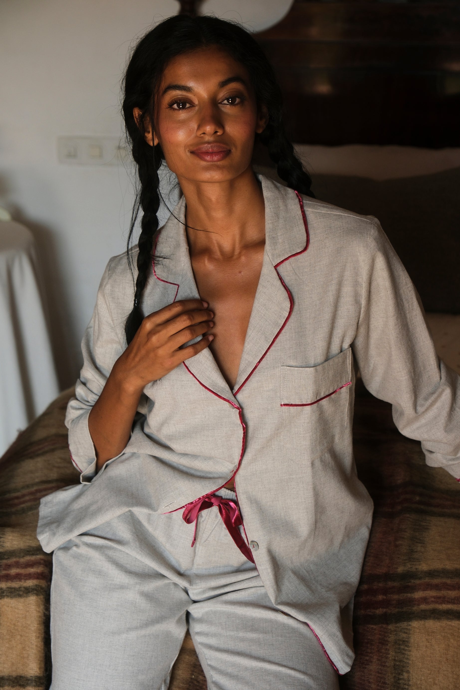 Pijama Mujer Velvet Rosé