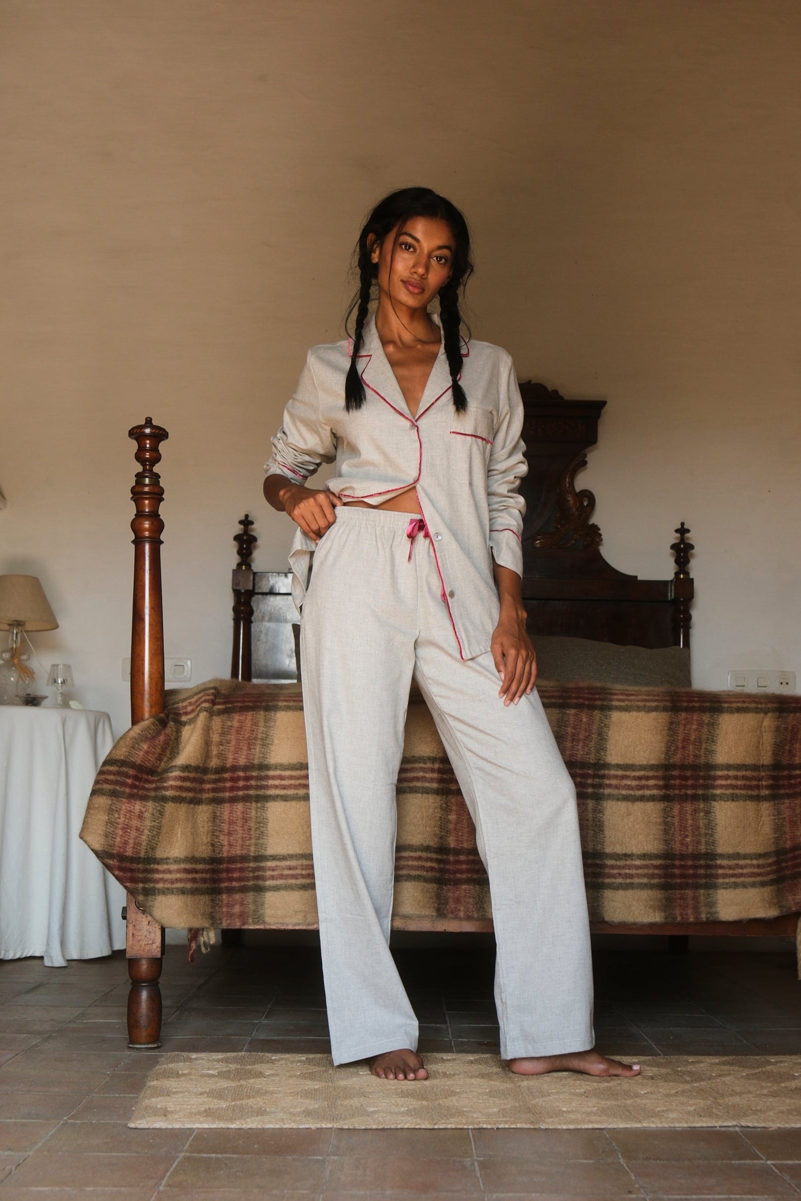 Pijama Mujer Velvet Rosé