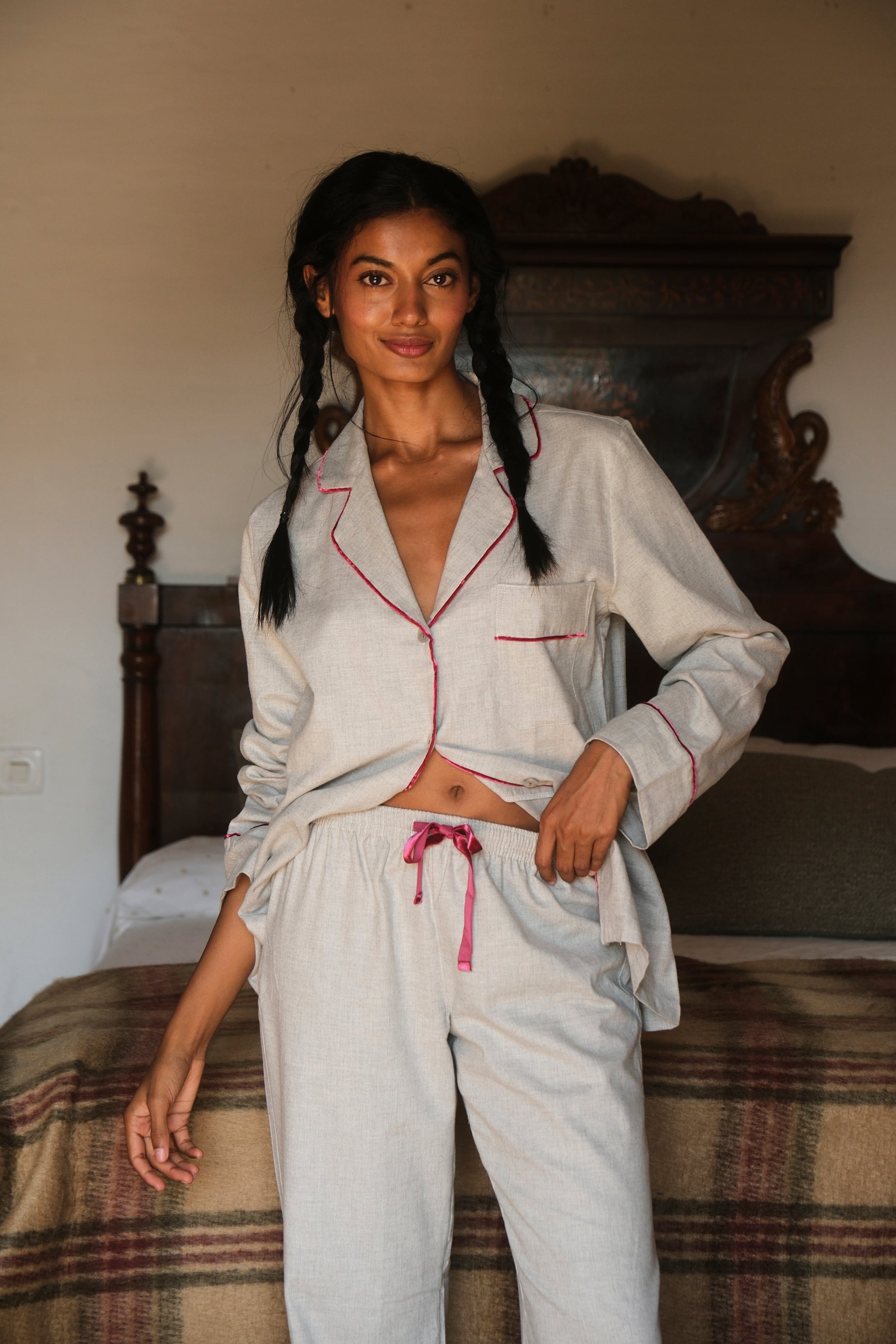 Pijama Mujer Velvet Rosé