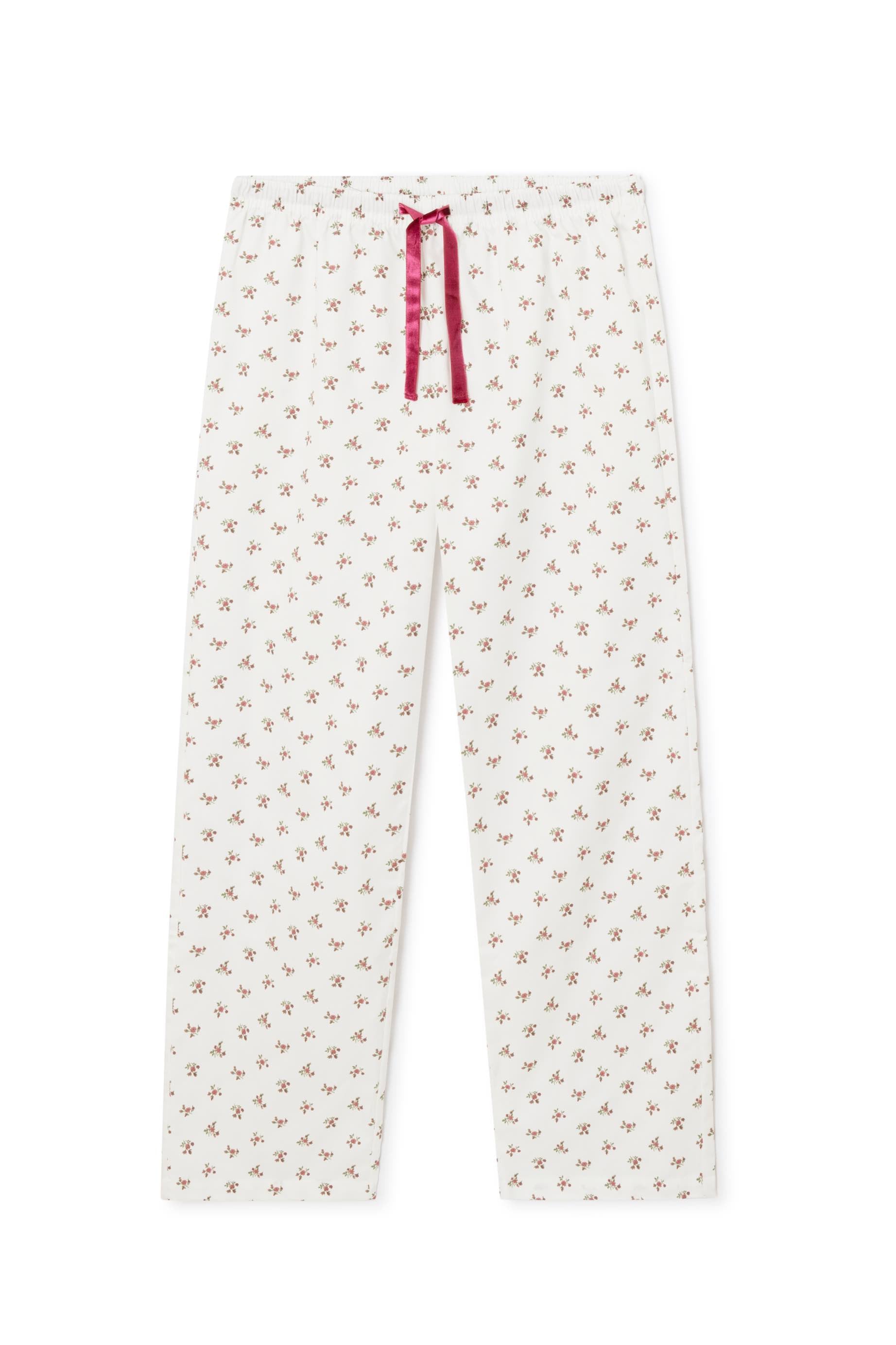 Women's Burgundy Flowers Pajamas