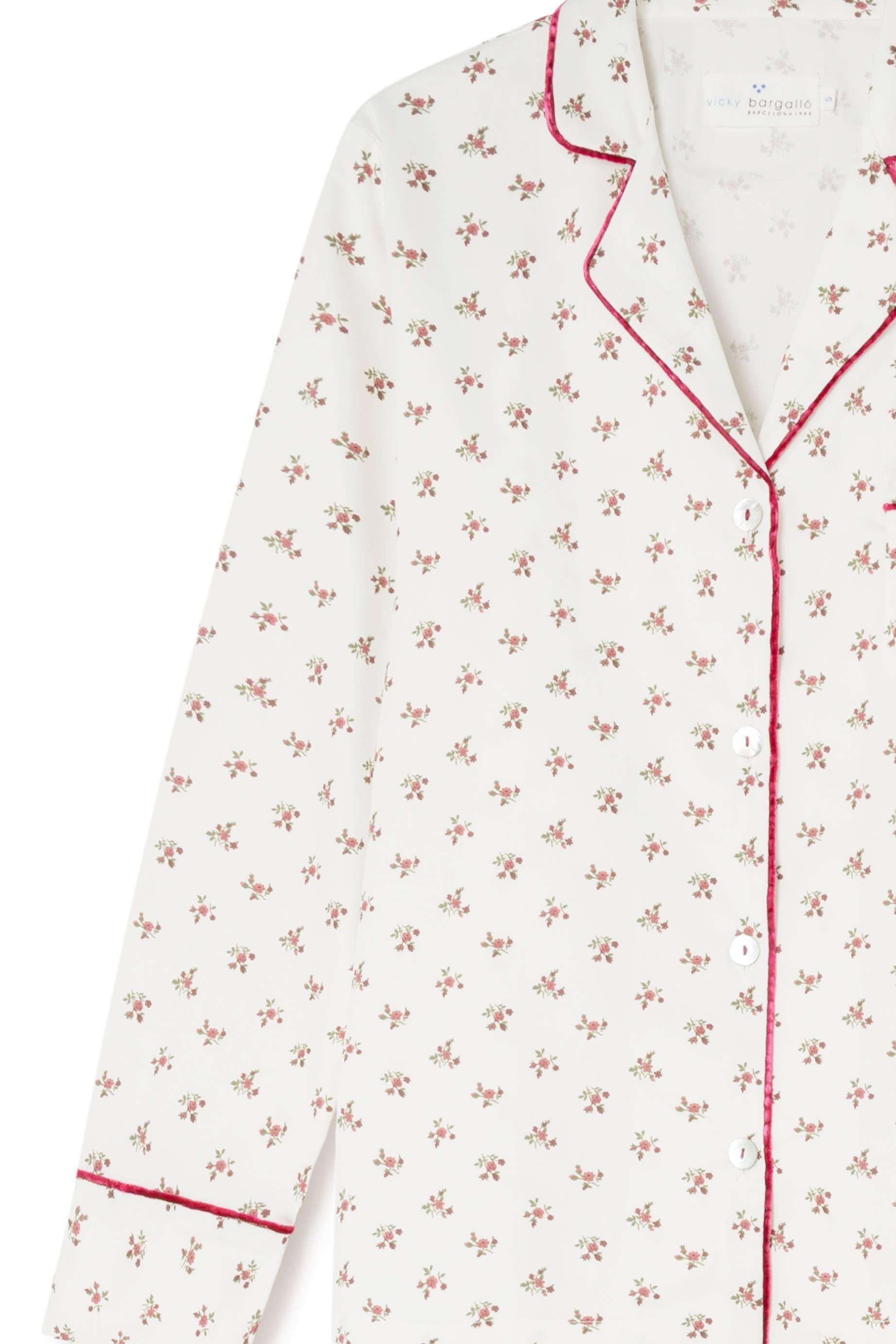 Women's Burgundy Flowers Pajamas