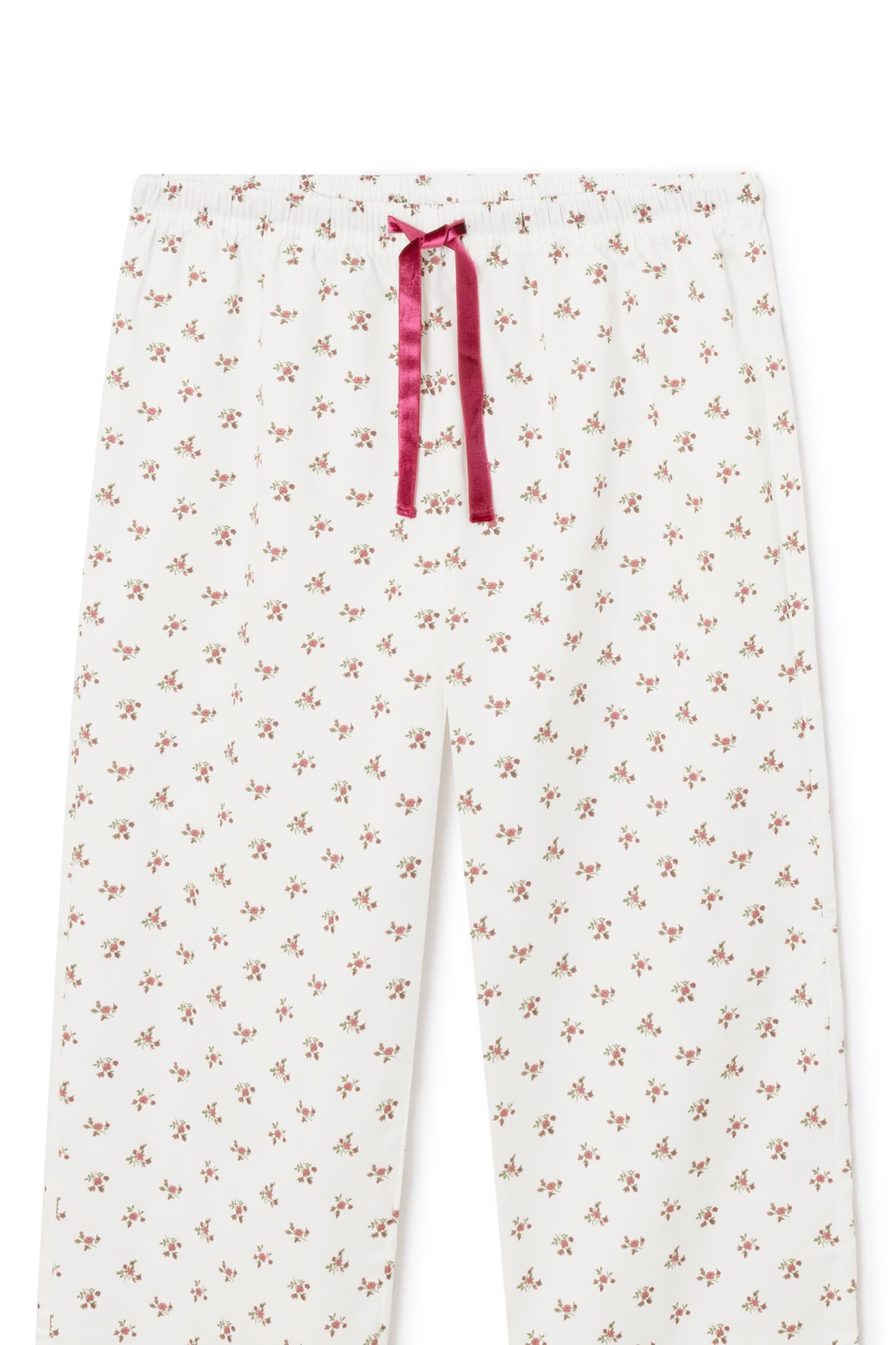 Women's Burgundy Flowers Pajamas