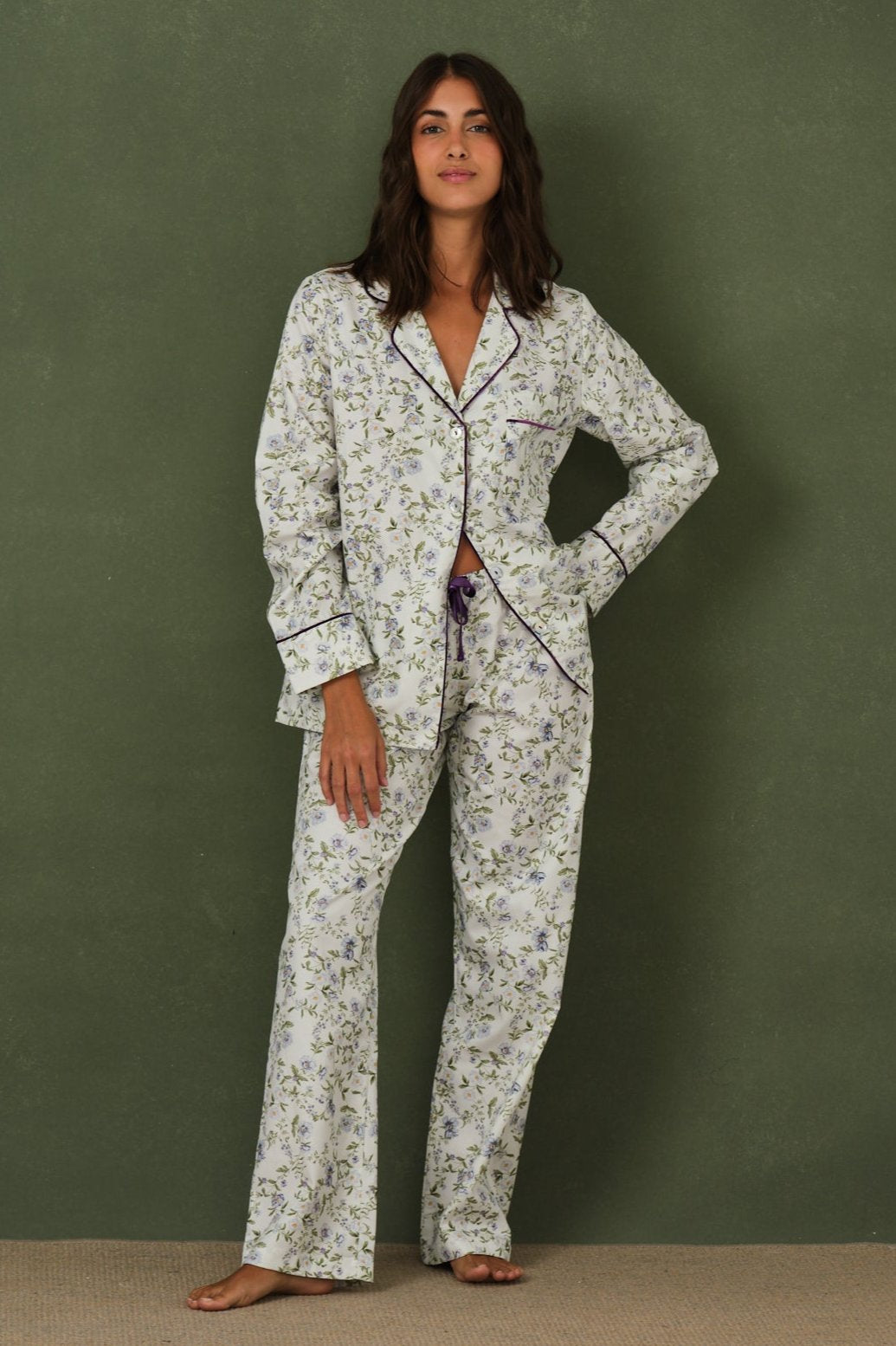 Pijama Mujer Flor Silvestre vivo morado