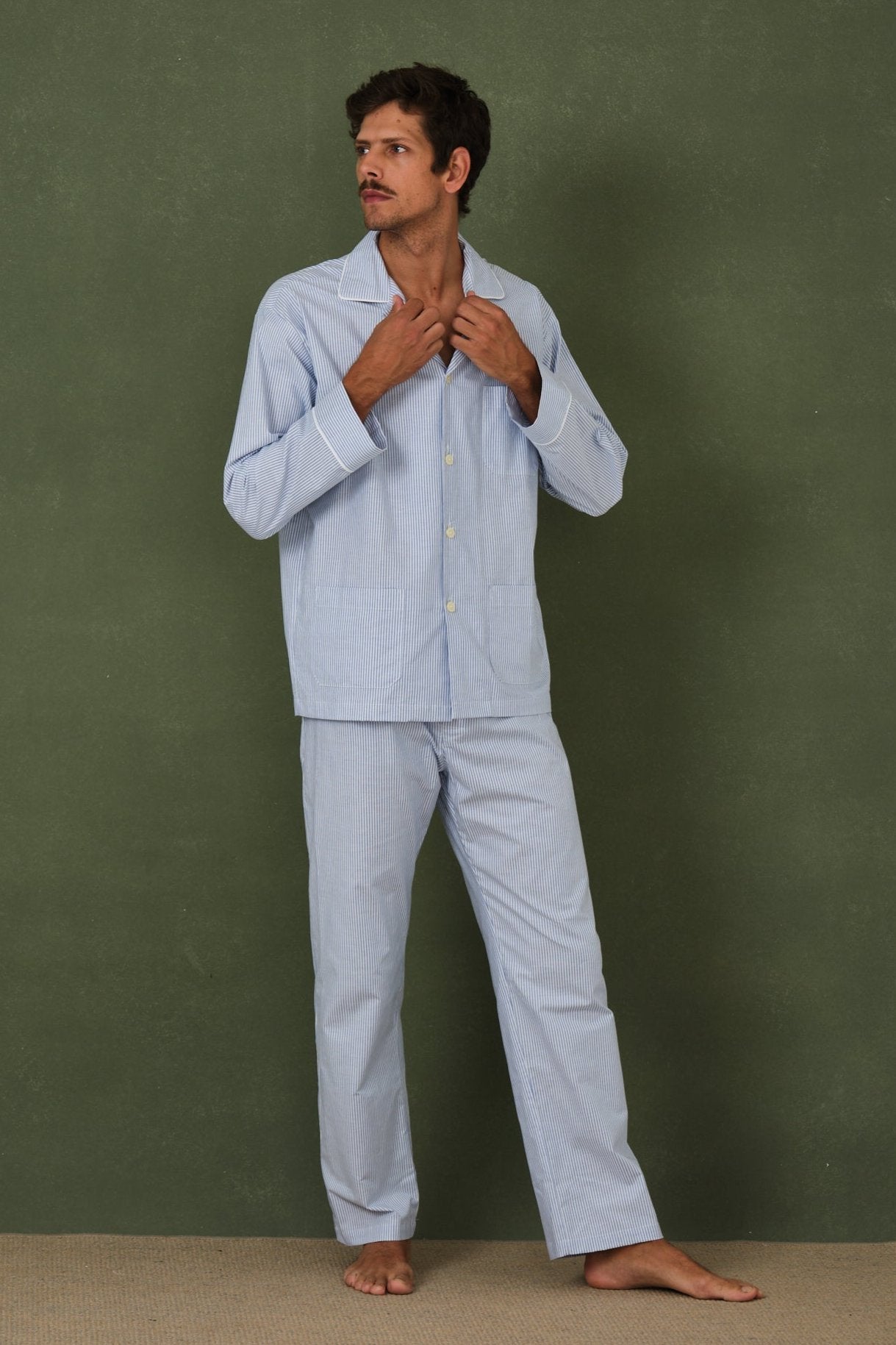 Oxford Blue Men's Pajamas