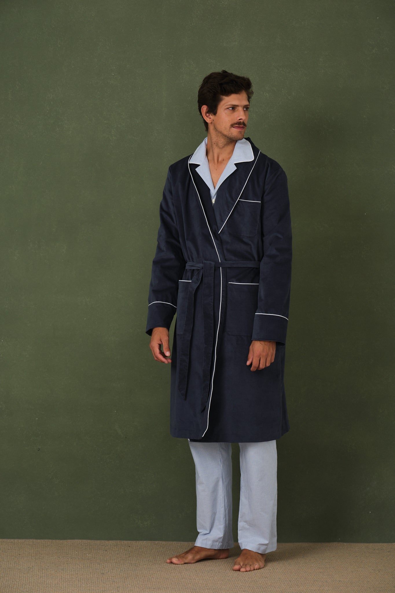 Indigo Blue Men's Dressing Gown 