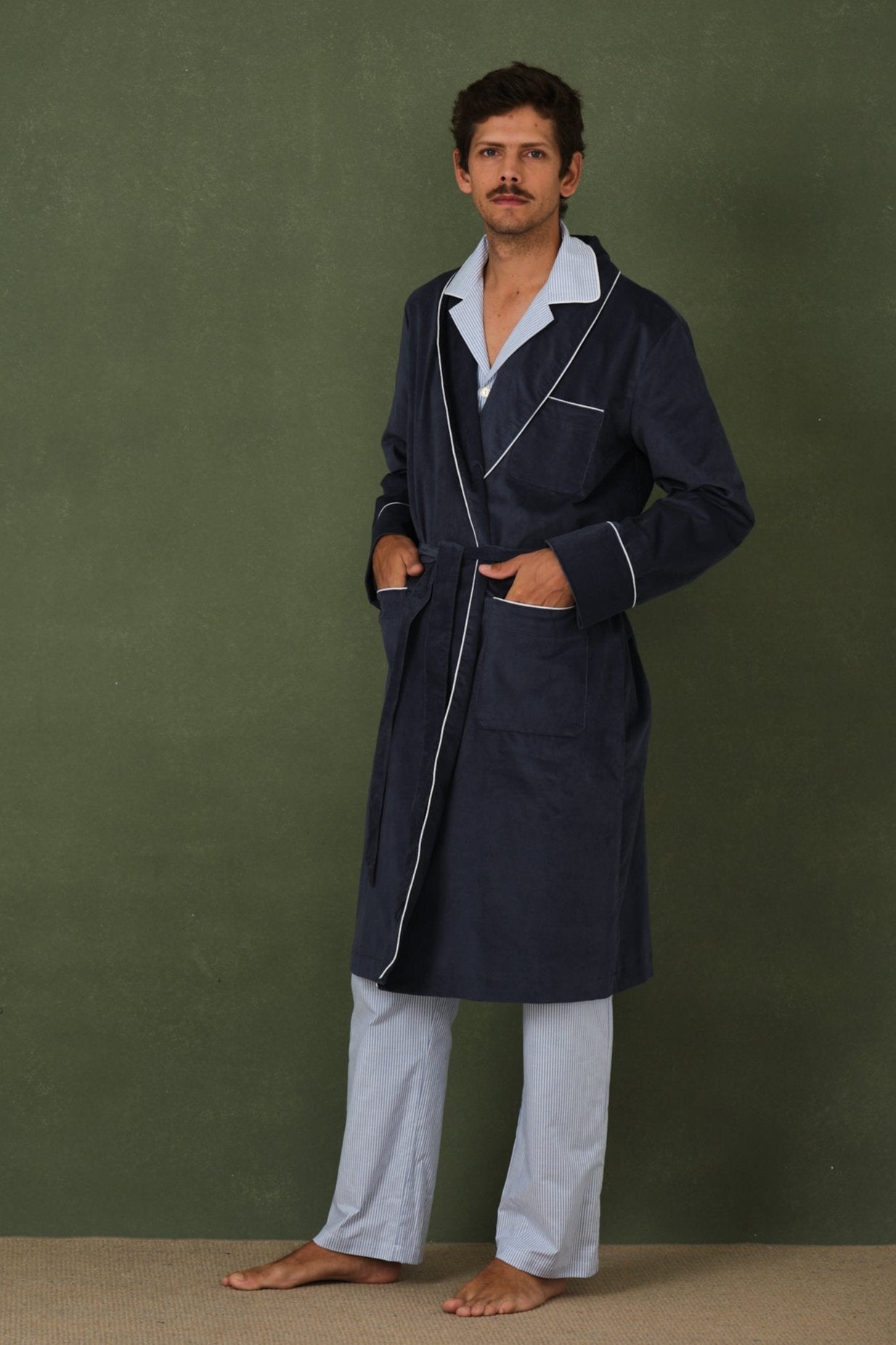 Indigo Blue Men's Dressing Gown 